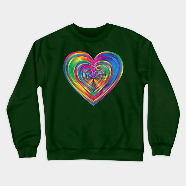 Colorful Prismatic Chromatic Rainbow Psychedelic Crewneck Sweatshirt by SWEIRKI
